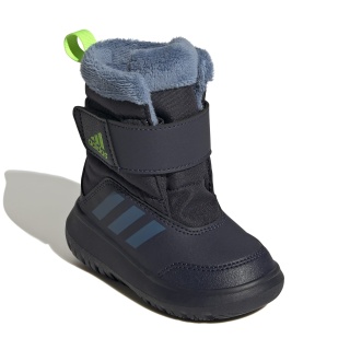 adidas zimowe buty Winterplay I (nylon, podszewka, osłona brudu, rzep) ciemnoniebieskie dla małych dzieci